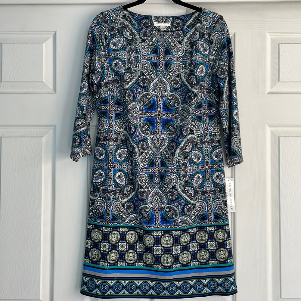 Blue print dress